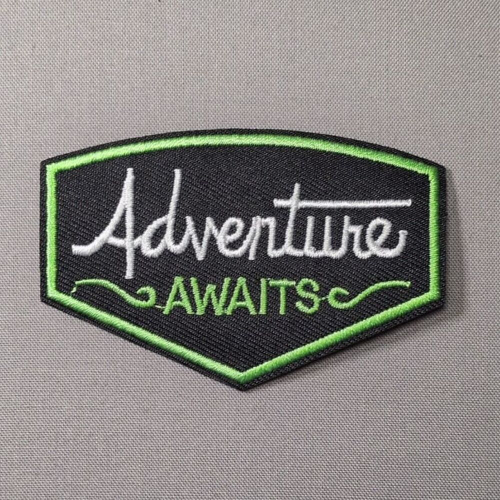 Adventure Awaits Outdoors Iron On Patch | Adventure Patch